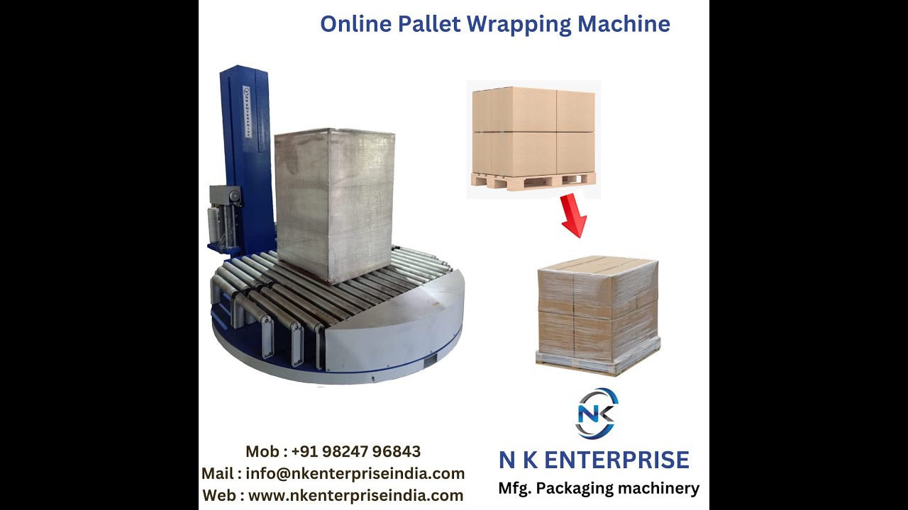 Pallet wrapping machine