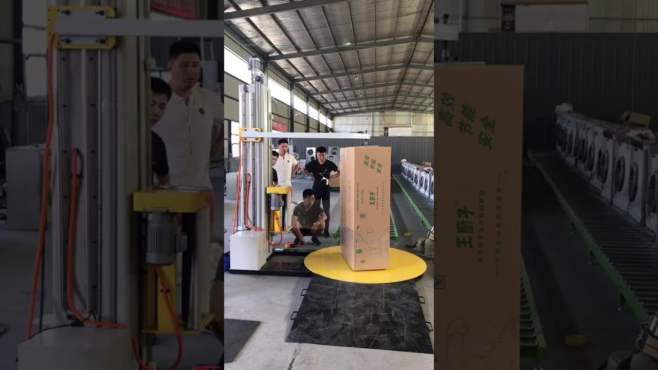 Pallet wrapping machine