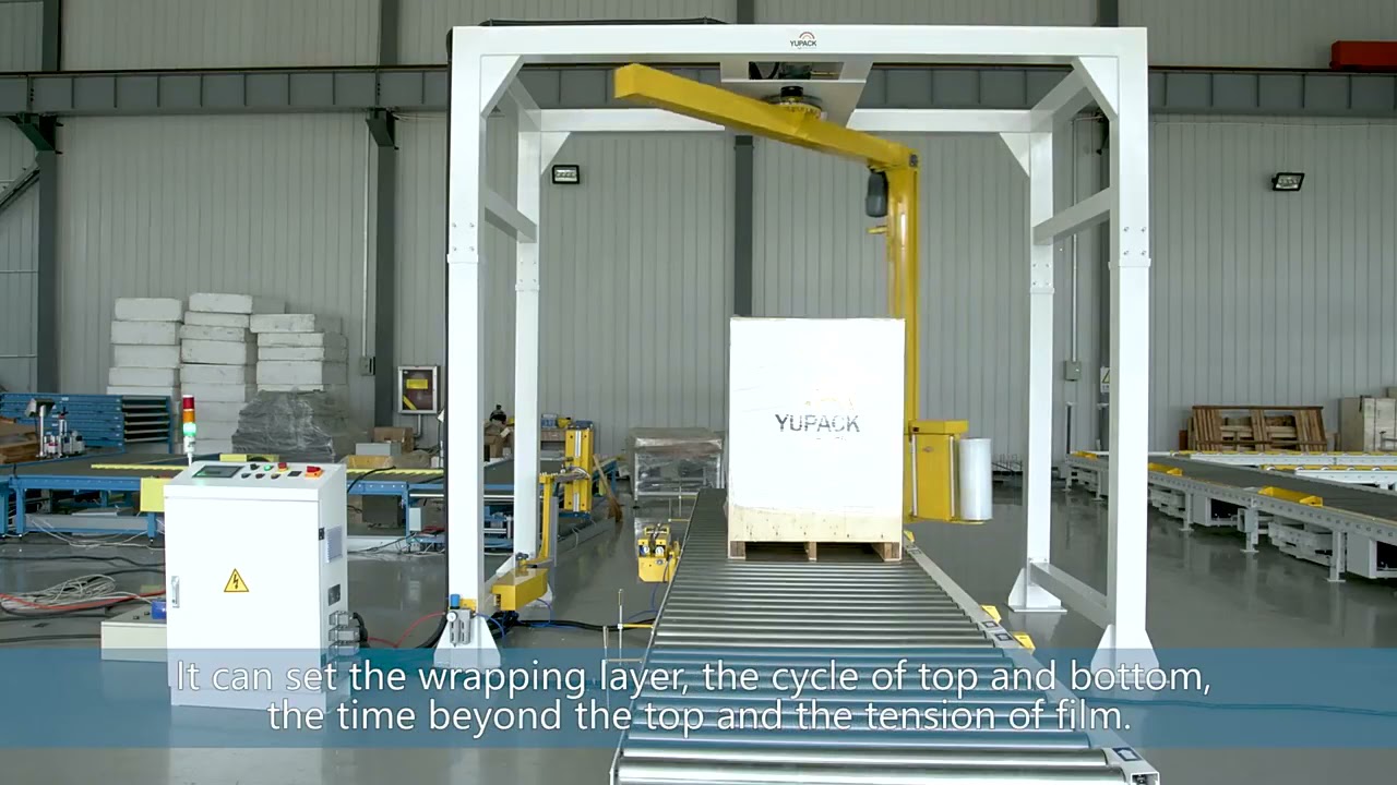 Pallet wrapping machine