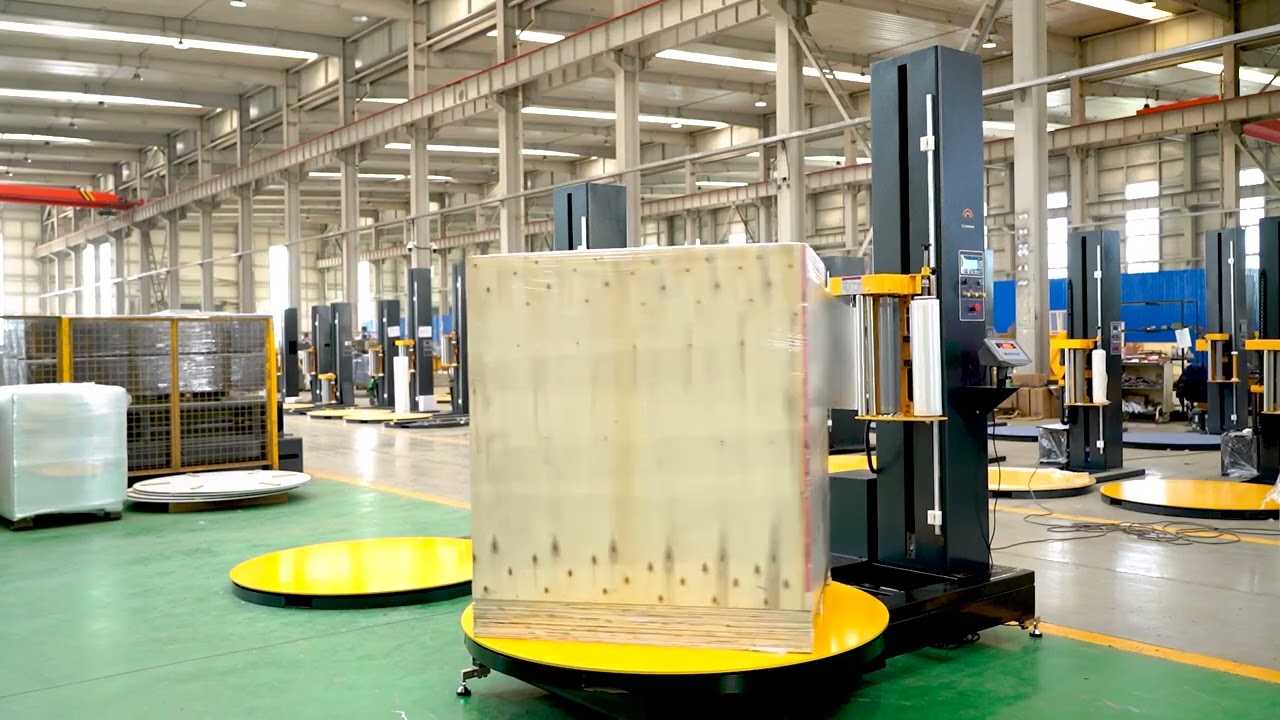 Pallet wrapping machine