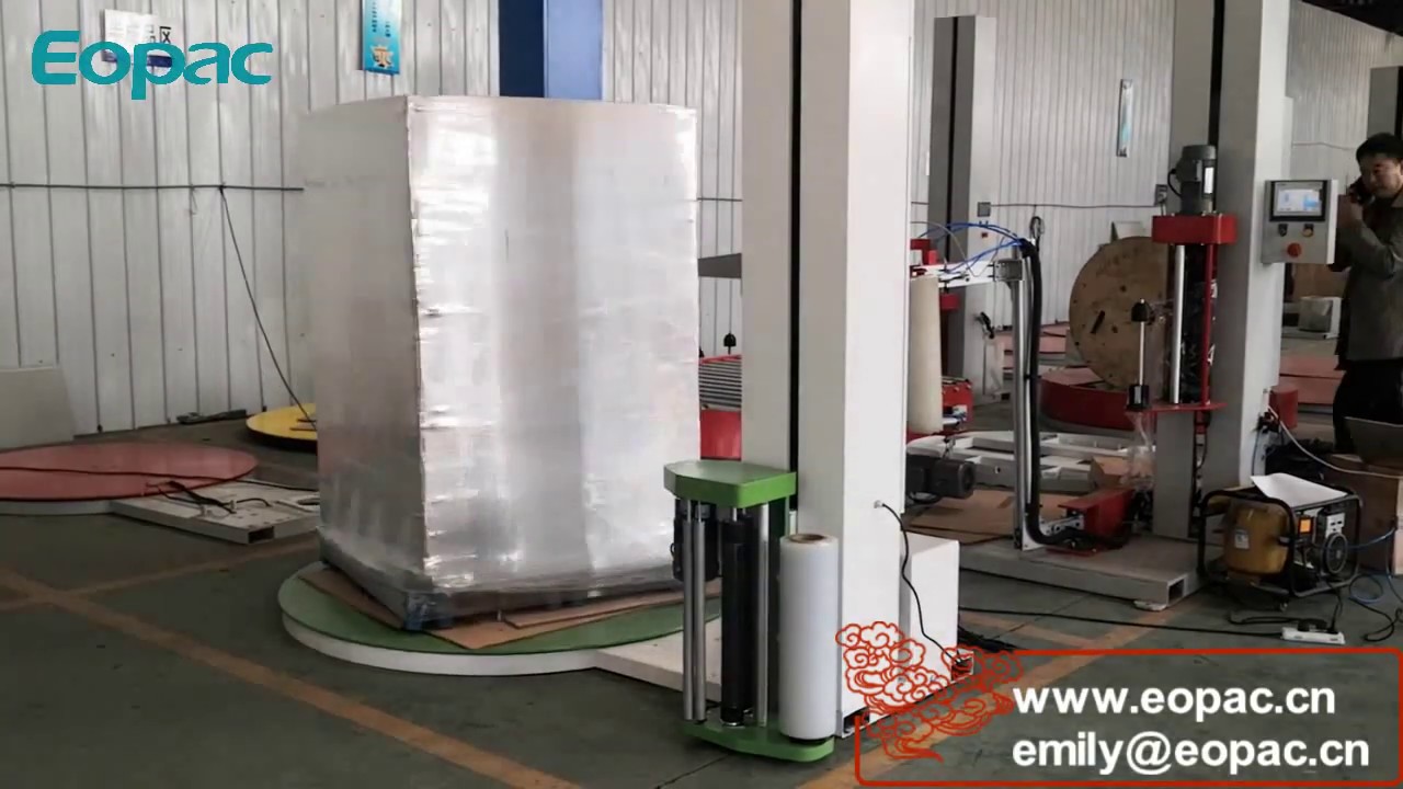 Pallet wrapping machine