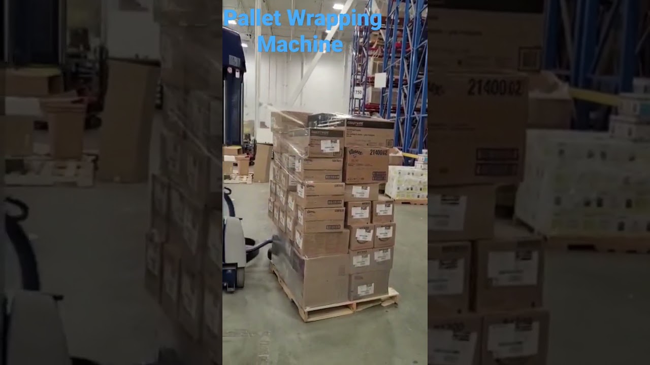 Pallet wrapping machine