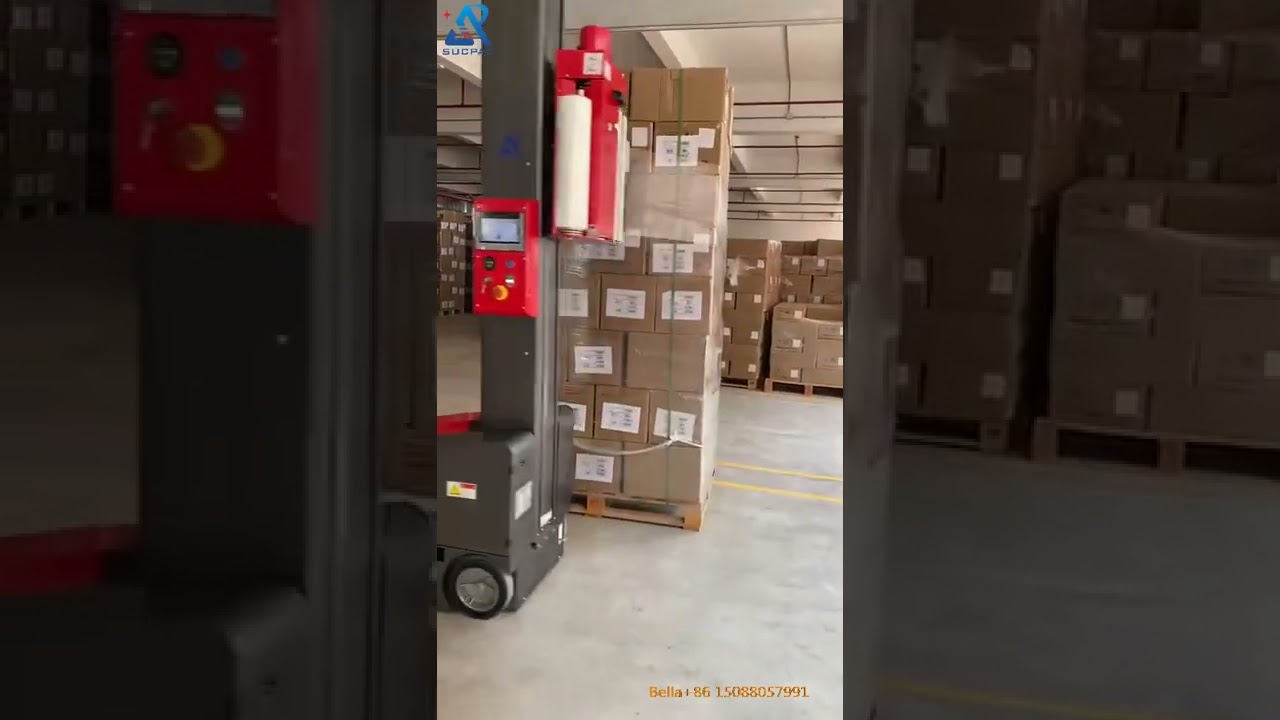 Pallet wrapping machine