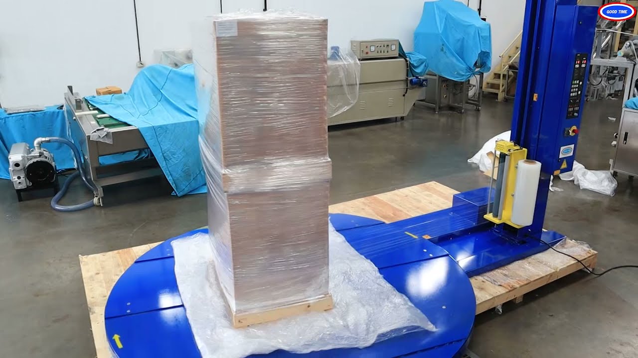 Pallet wrapping machine